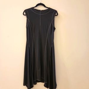Donna Karan Dress, tea length, with hankerchief hem. Size 8